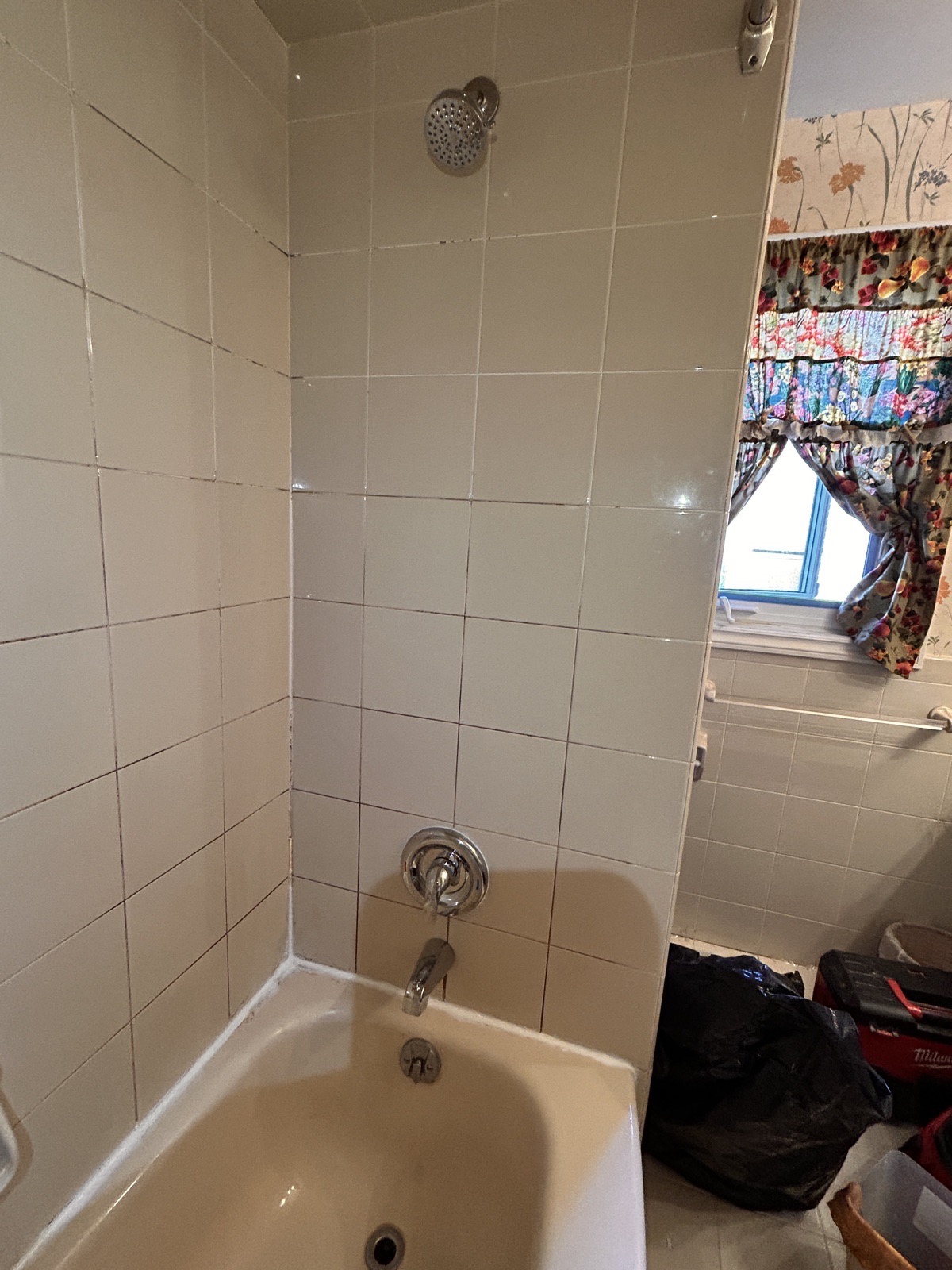 Bathtub and shower control reassembled after valve work